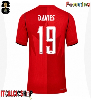 Canada Alphonso Davies #19 Prima Maglia Femmina Mondiali 2026 Manica Corta
